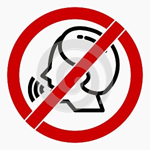 Do not speak icon.