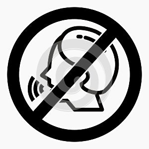 Do not speak icon.