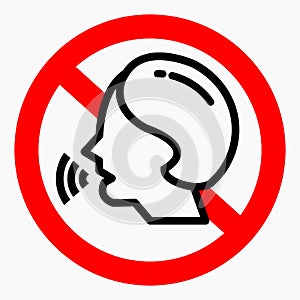 Do not speak icon.