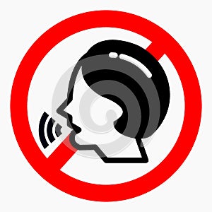 Do not speak icon