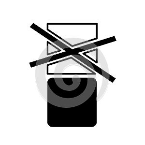 Do not stack Simple icon on product packaging and box