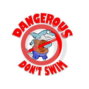 Do not swim security sign