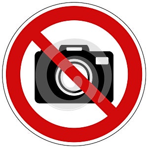 Do not take photos vector sign isolated on white background