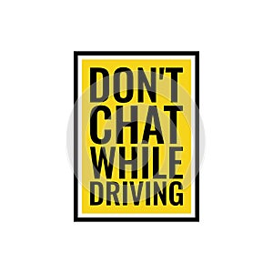 Do not texting or chat while driving sign vector