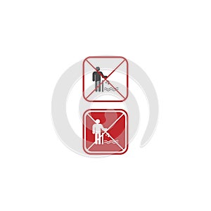 Do not throw garbage in the river icon