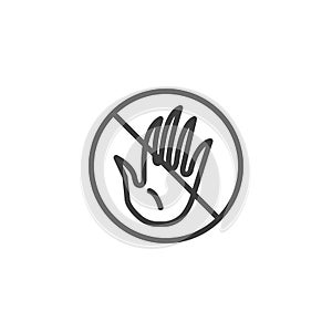 Do not touch line icon
