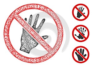 Do Not Touch Polygonal Web Vector Mesh Illustration