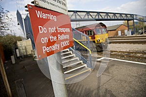 Do not trespass on the railway