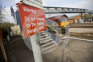 Do not trespass on the railway photo