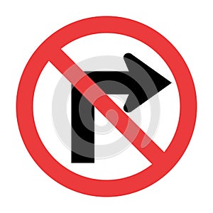 Do not turn right traffic sign