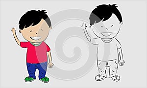 Do not understand, Think out. The concept of learning and growing children. Cartoon illustrations vector - Images vectorielles