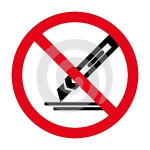 Do not use cutter icon