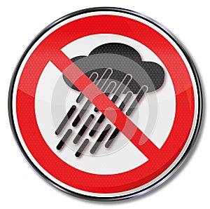 Do not use this device when it is raining