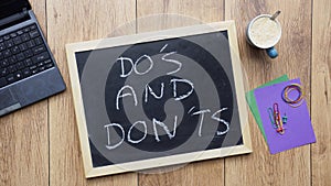 Do's and don'ts written