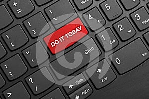 Do it today button key photo