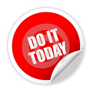 Do it today sticker vector