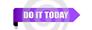 Do it today sticker vector