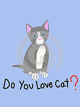 Do you love cat draw illustration