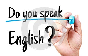 Do you speak English Language Concept