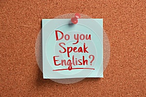 Do you speak English Language Concept