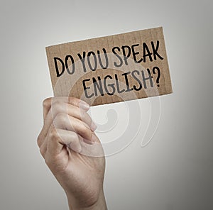 Do you speak English Language Concept