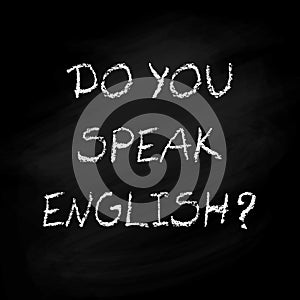 Do you speak English - poster