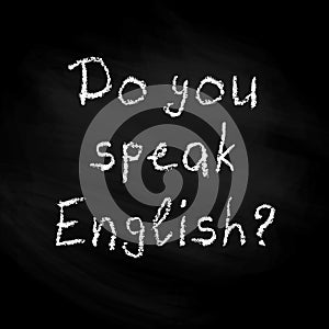 Do you speak English - poster