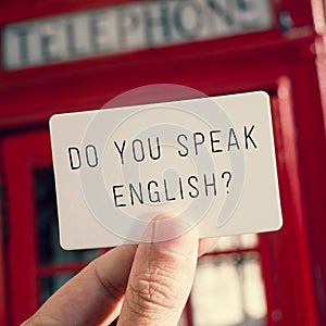 Do you speak english? in a signboard