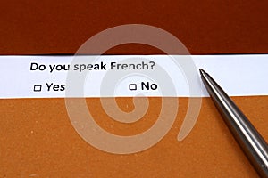 Do you speak French