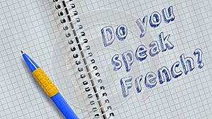 Do you speak French?