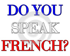 Do you speak French illustration
