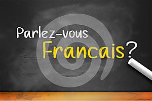 Do you speak French language on chalkboard