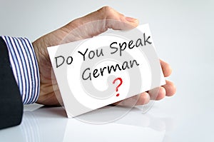 Do You Speak German Concept