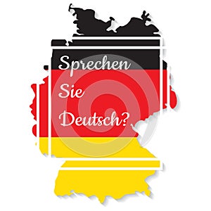 Do you speak German. Vector illustration