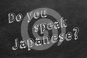 Do you speak Japanese