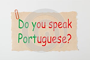 Do you speak Portuguese