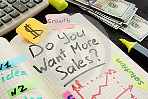 Do you want more sales written in a note.