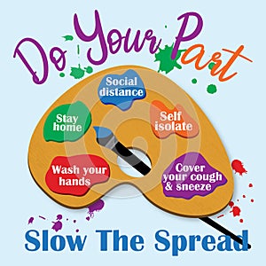 Do your pART to slow the spread art themed graphic design