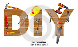 do it yourself concept, or set of hand tools.