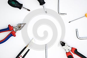 Do it yourself tools on white background