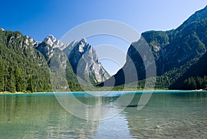 Dobbiaco Lake, Italy, Tyrol, Alps