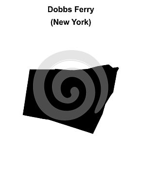 Dobbs Ferry outline map
