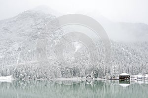 Dobiacco lake in Italy, Europe