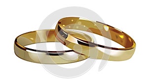 Doble gold rings photo