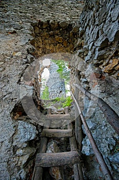 Dobra Voda,Slovakia stone ruins, entry point