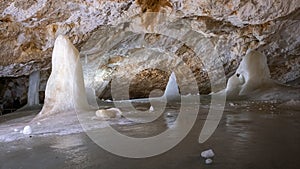 Dobsinska ice cave in Slovakia, Slovak paradise