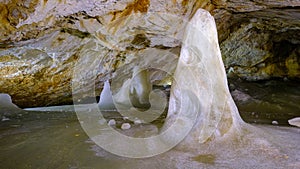 Dobsinska ice cave in Slovakia, Slovak paradise