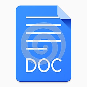 DOC flat style file type pictogram