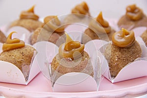 Doce de Leite Dulce de leche brigadeiro, traditional Brazilian party candy photo