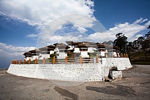 Dochu la high up in the Himalayas, Western Bhutan, Asia